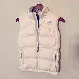 The North Face Girls Medium Goose Down Vest.